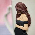 Κούπα Έγκυος με μαύρο φόρεμα 3d