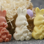 Bunny with little bunny candle